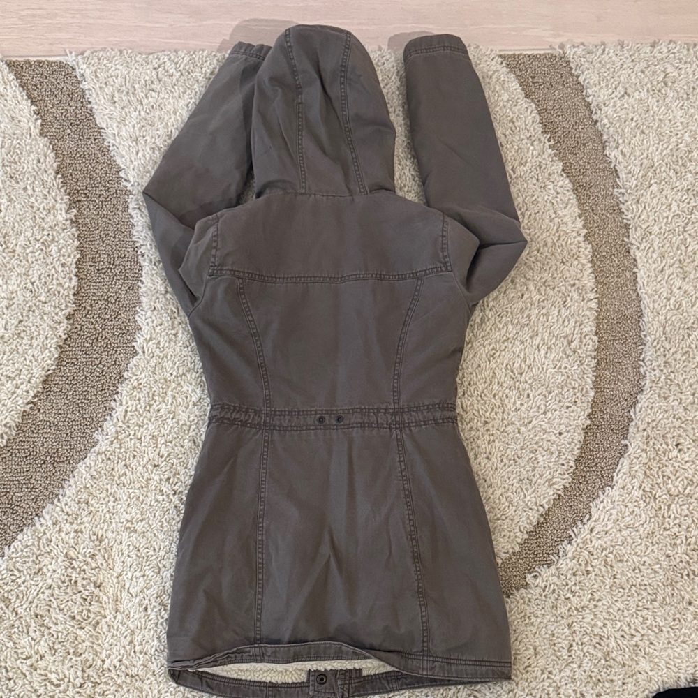 Hollister Brown Utility Jacket with Hood - Picture 5 of 7